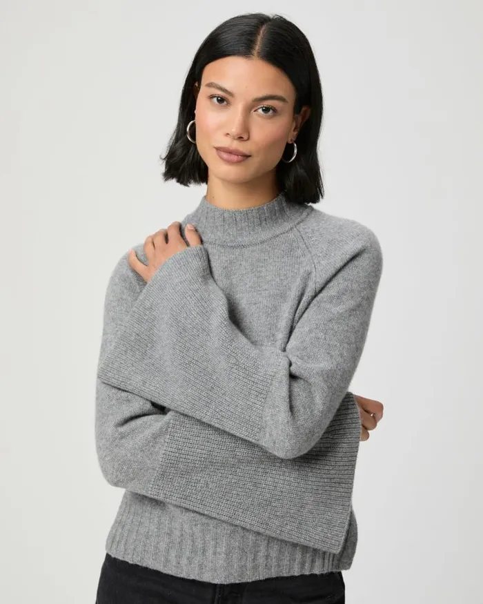 Sweaters and Sweatshirts Women PAIGE Laurel Sweater 8211 Cloudy Heather Grey Cashmere