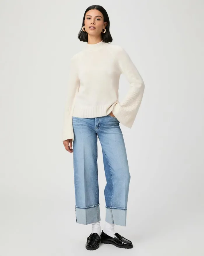 Sweaters and Sweatshirts Women PAIGE Laurel Sweater 8211 Ivory Cashmere