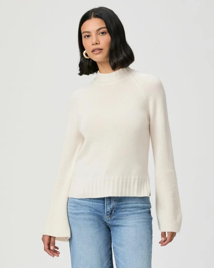 Sweaters and Sweatshirts Women PAIGE Laurel Sweater 8211 Ivory Cashmere