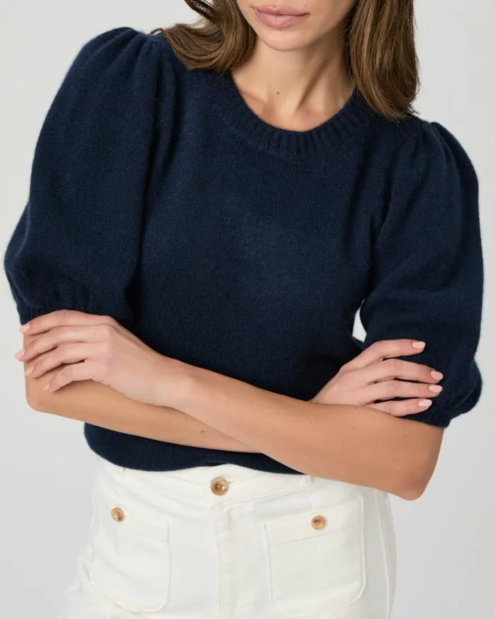 Sweaters and Sweatshirts Women PAIGE Lucerne Top 8211 Deep Navy Cashmere
