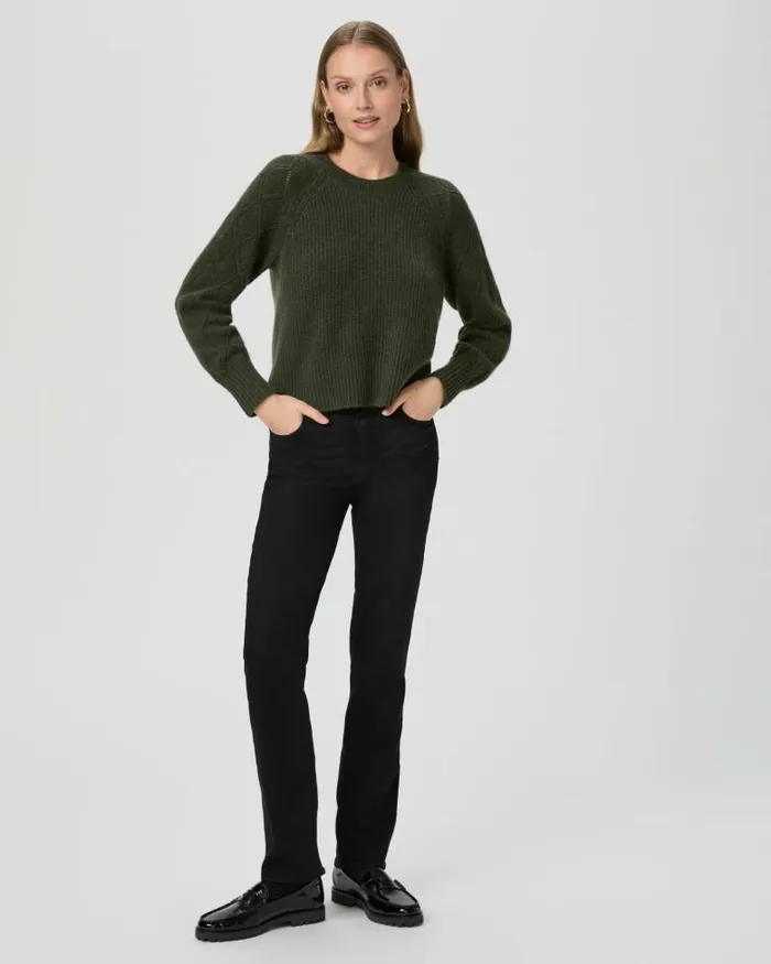 Sweaters and Sweatshirts Women PAIGE Monserrat Sweater 8211 Olive Night Cashmere