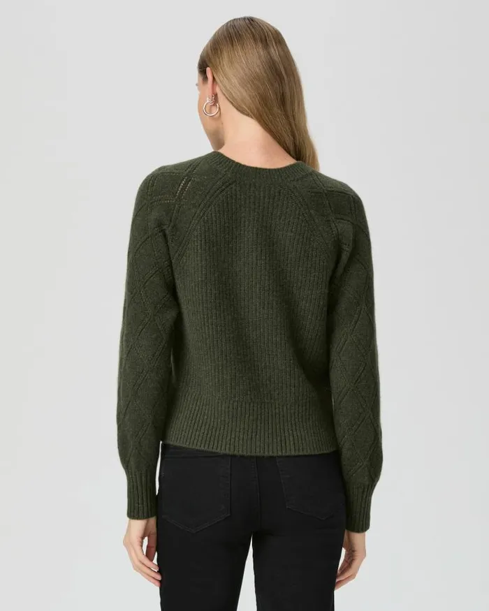 Sweaters and Sweatshirts Women PAIGE Monserrat Sweater 8211 Olive Night Cashmere