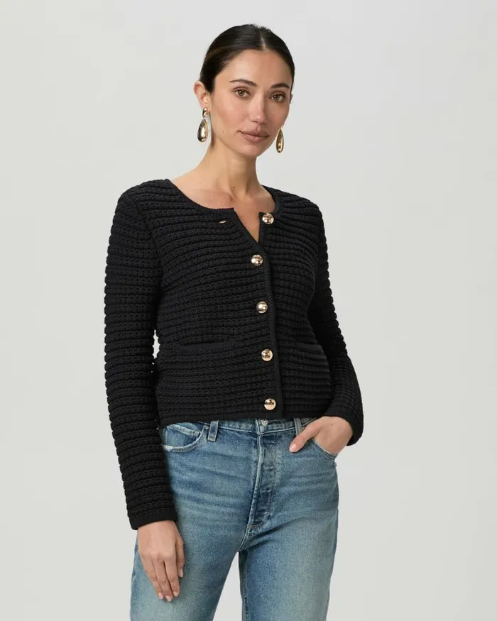 Sweaters and Sweatshirts Women PAIGE Oberon Cardigan 8211 Black