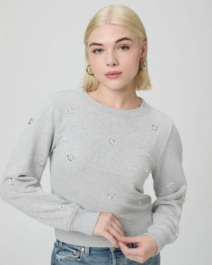 Sweaters and Sweatshirts Women PAIGE Ordenna Petite Sweatshirt 8211 Heather Grey