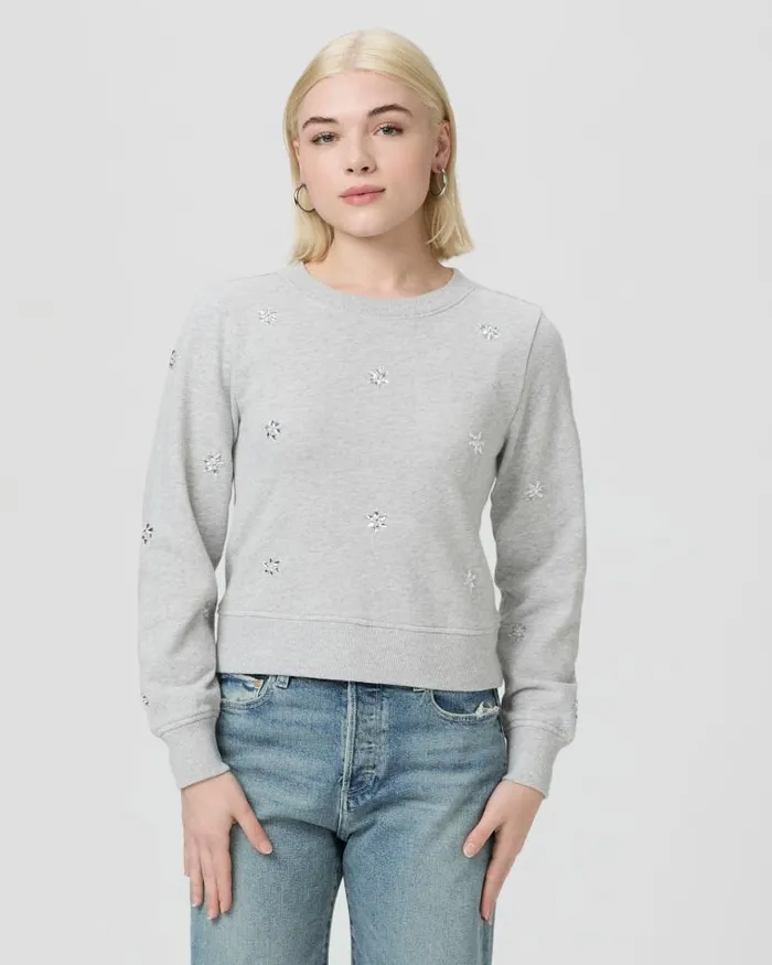 Sweaters and Sweatshirts Women PAIGE Ordenna Petite Sweatshirt 8211 Heather Grey