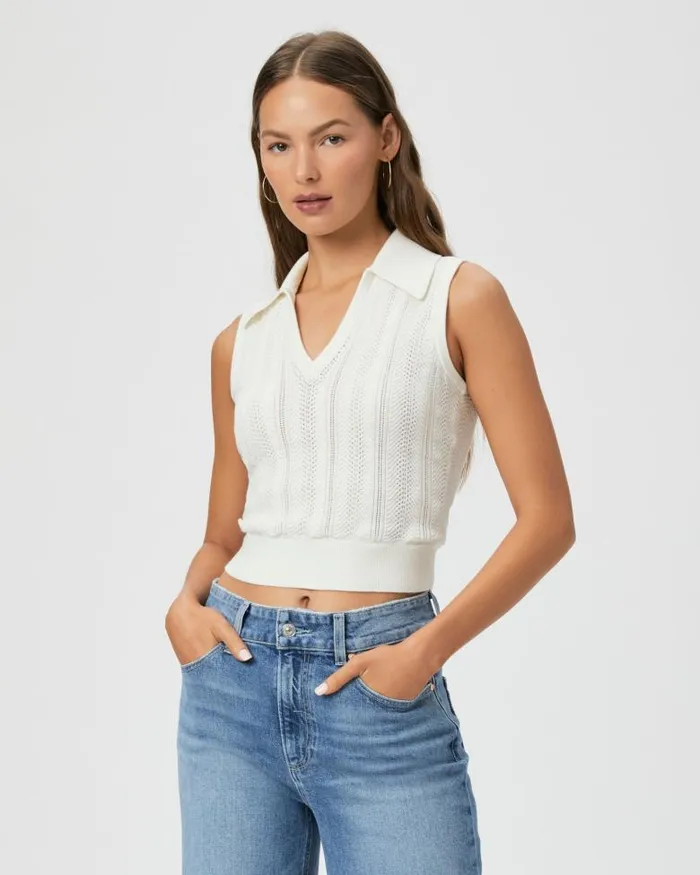 Sweaters and Sweatshirts Women PAIGE Rossana Sweater Tank 8211 Ivory