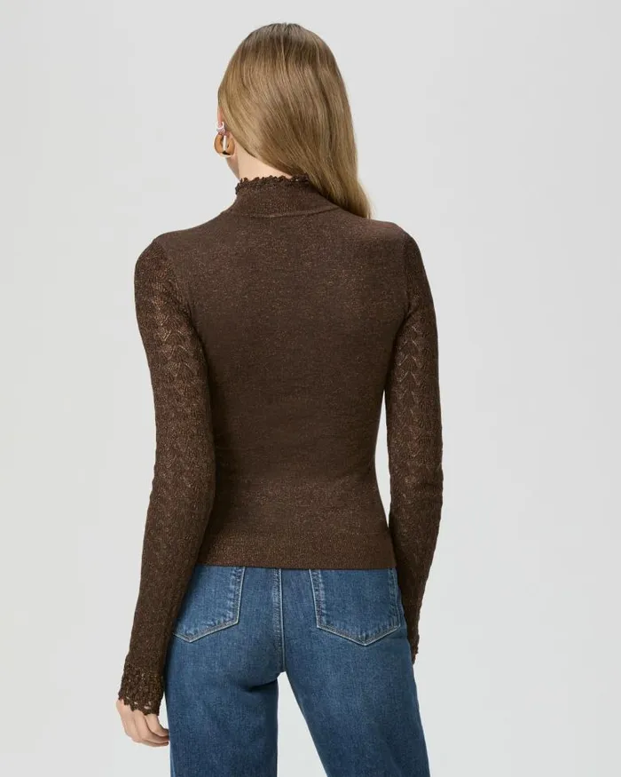 Sweaters and Sweatshirts Women PAIGE Stephanie Top 8211 Bronze Sparkle