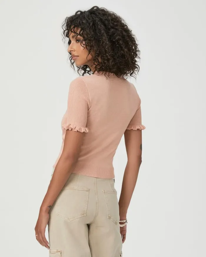 Sweaters and Sweatshirts Women PAIGE Triste Sweater Top 8211 Peach Metallic