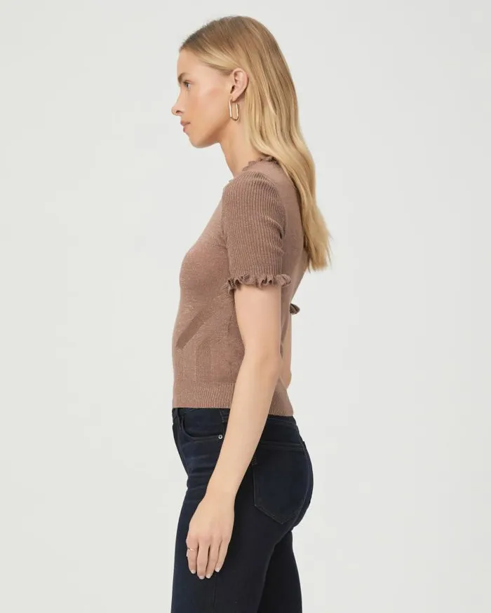 Sweaters and Sweatshirts Women PAIGE Triste Top 8211 Brown Metallic