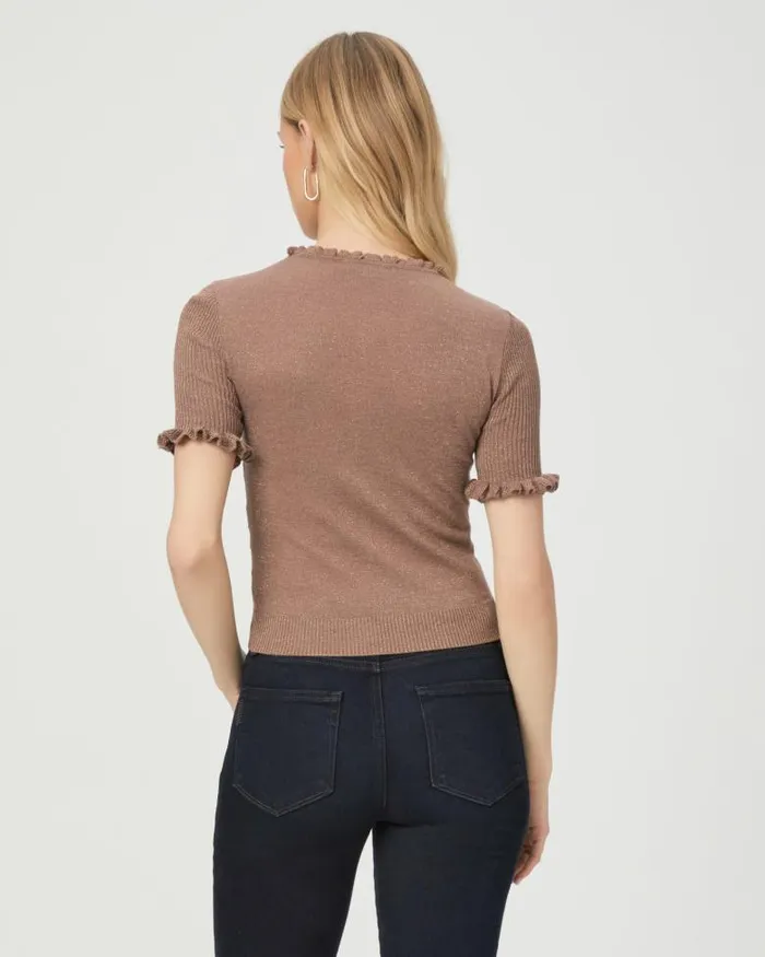 Sweaters and Sweatshirts Women PAIGE Triste Top 8211 Brown Metallic