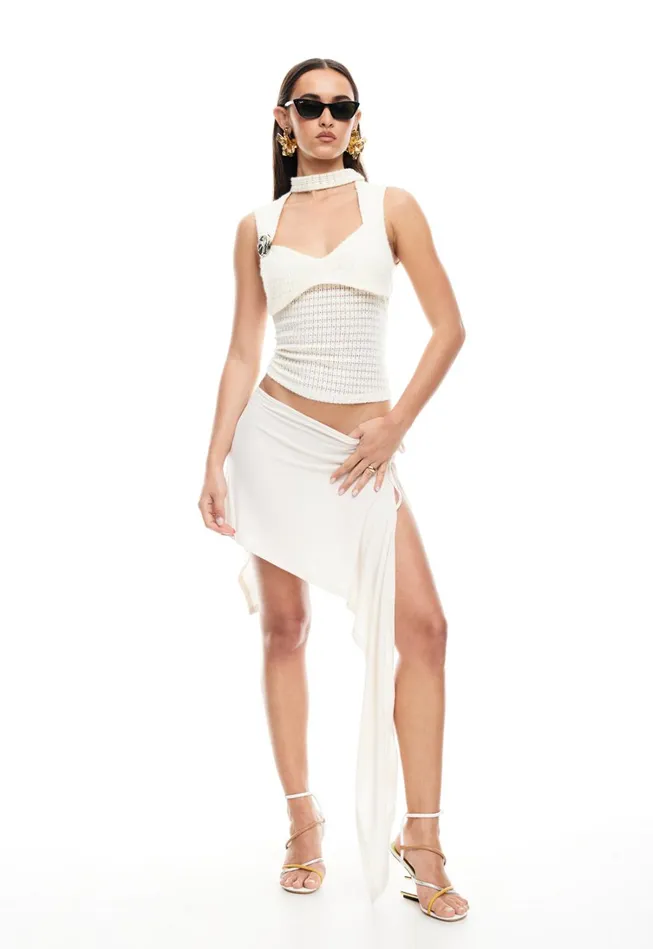 Swim Women Lioness Fashion MOSS MIDI SKIRT Porcelain