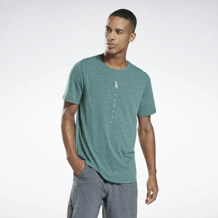 TShirts and Graphic Tees Mens Reebok ActivchillCotton TShirt Forest Green