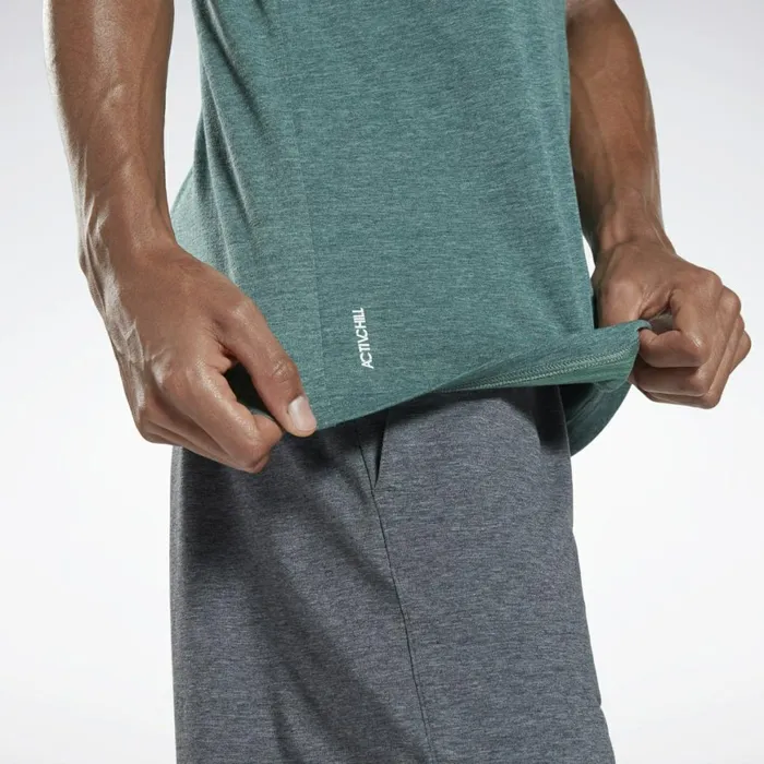 TShirts and Graphic Tees Mens Reebok ActivchillCotton TShirt Forest Green
