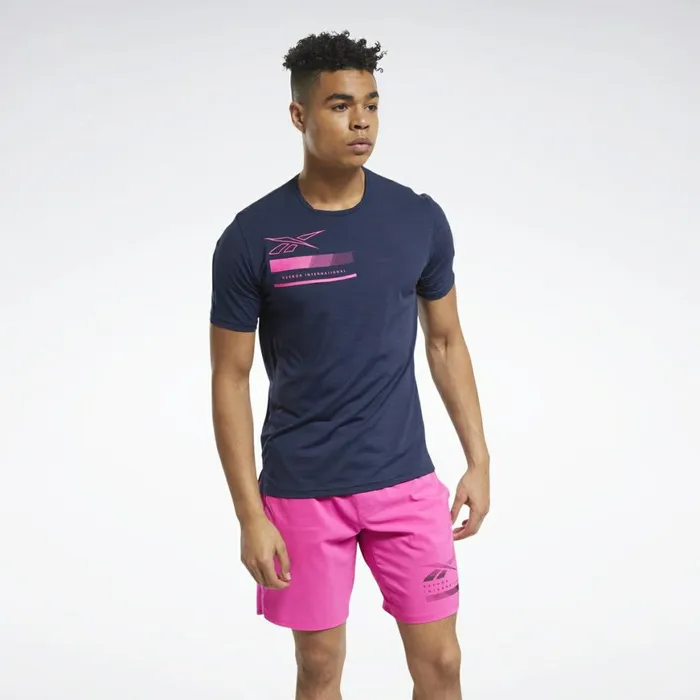TShirts and Graphic Tees Mens Reebok ACTIVCHILL Graphic Move Tee Vector Navy