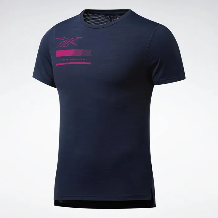 TShirts and Graphic Tees Mens Reebok ACTIVCHILL Graphic Move Tee Vector Navy