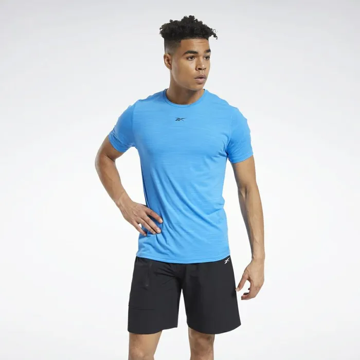 TShirts and Graphic Tees Mens Reebok ACTIVCHILL Move Tee Horizon Blue