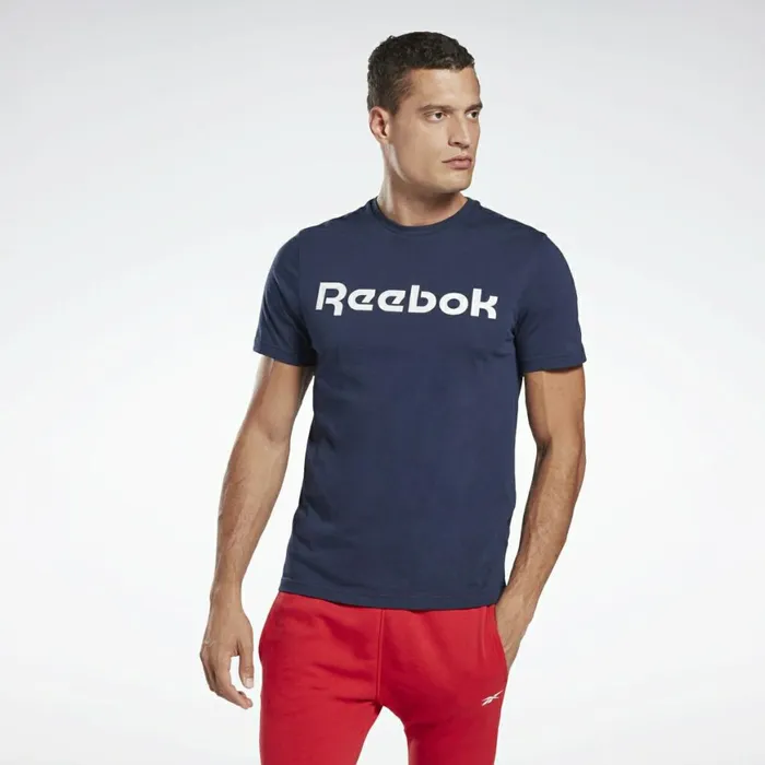 TShirts and Graphic Tees Mens Reebok Graphic Series Linear Logo Tee Vector Navy White TShirts and Graphic Tees Mens Reebok Graphic Series Linear Logo Tee Vector Navy White