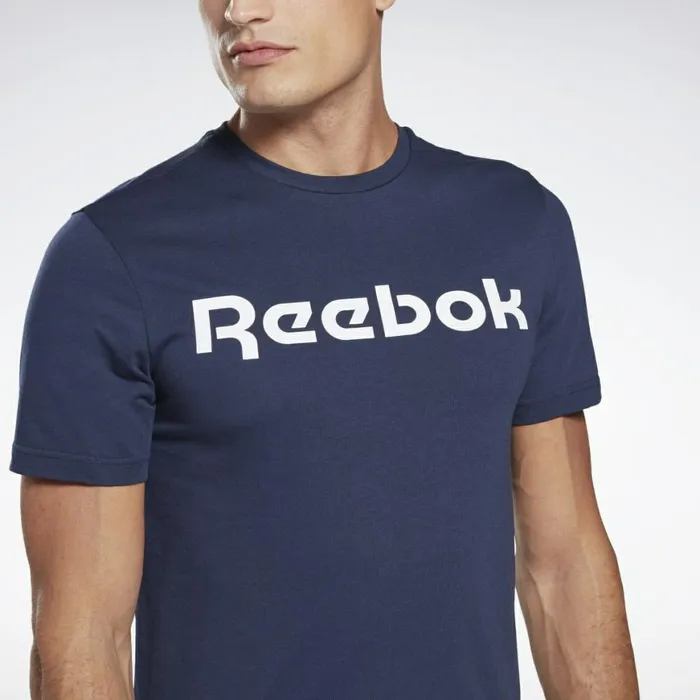 TShirts and Graphic Tees Mens Reebok Graphic Series Linear Logo Tee Vector Navy White