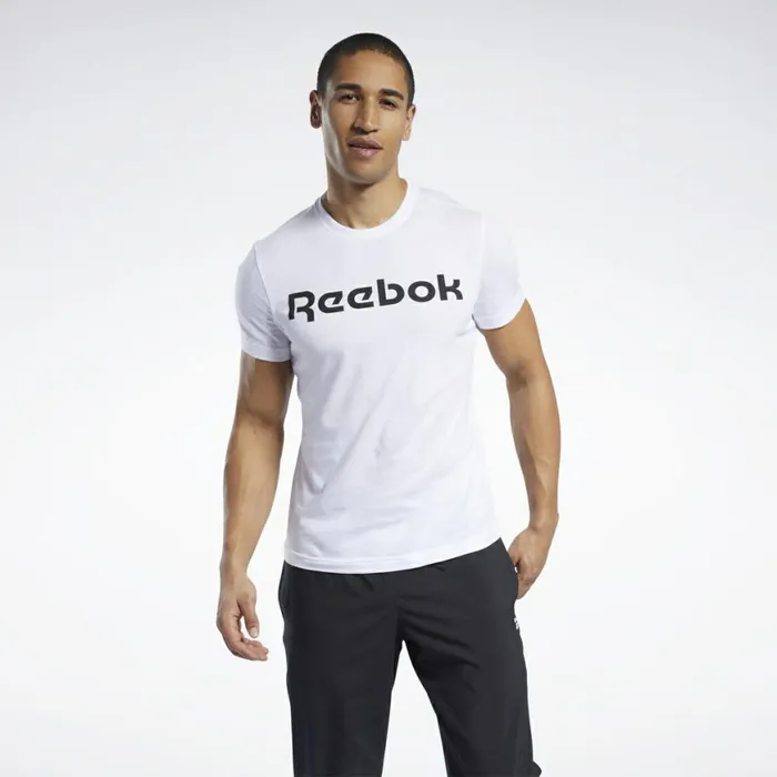 TShirts and Graphic Tees Mens Reebok Graphic Series Linear Logo Tee White