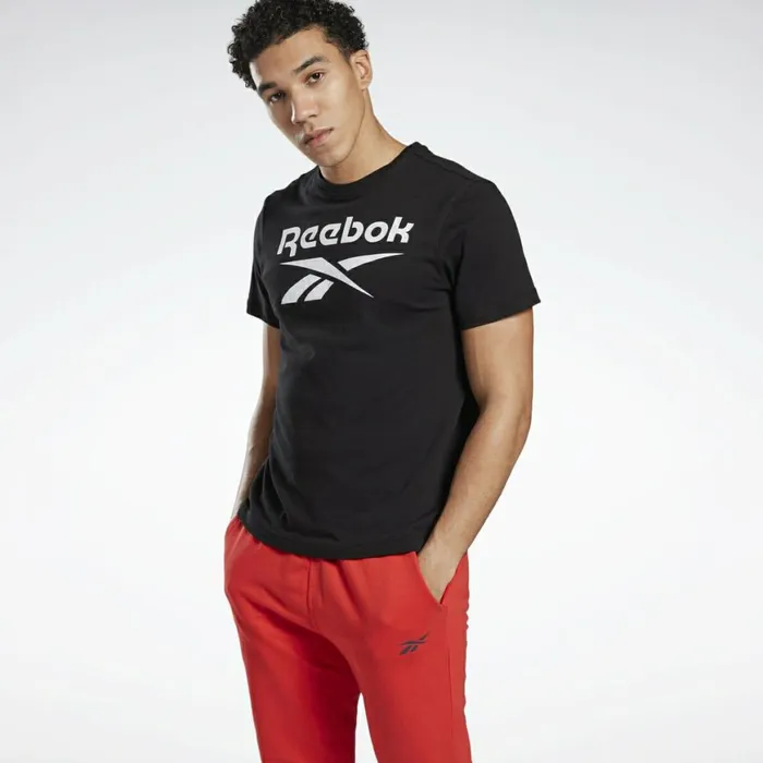 TShirts and Graphic Tees Mens Reebok Graphic Series Stacked Tee Black