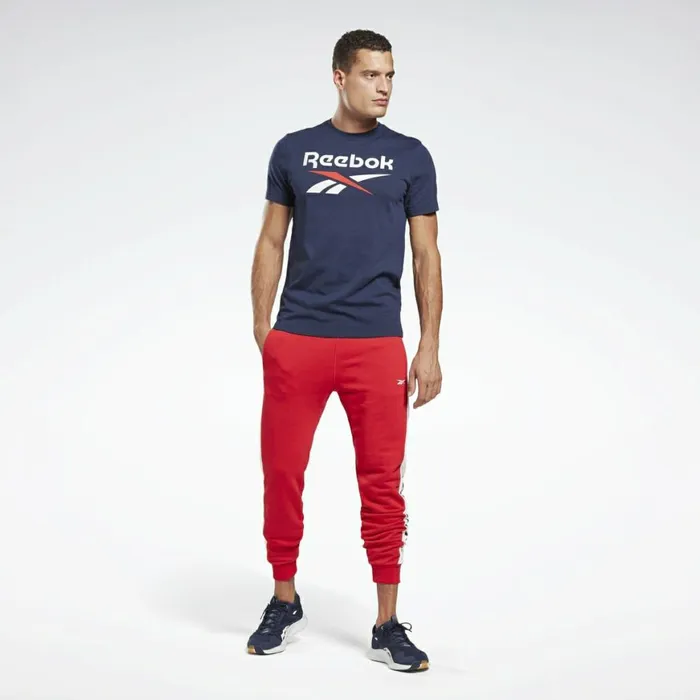 TShirts and Graphic Tees Mens Reebok Graphic Series Stacked Tee Vector Navy