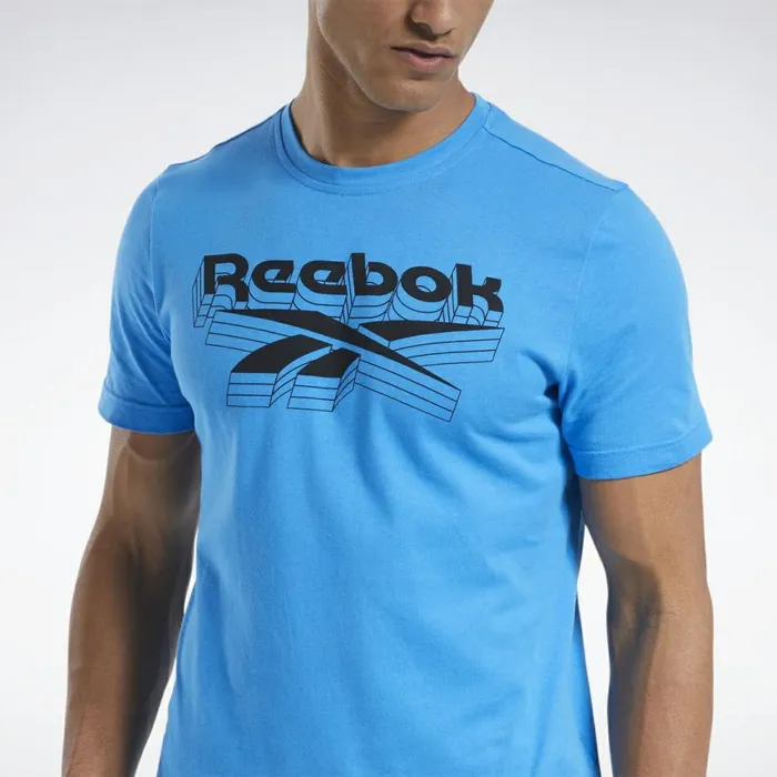 TShirts and Graphic Tees Mens Reebok Graphic Tee Horizon Blue
