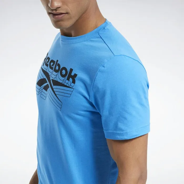 TShirts and Graphic Tees Mens Reebok Graphic Tee Horizon Blue