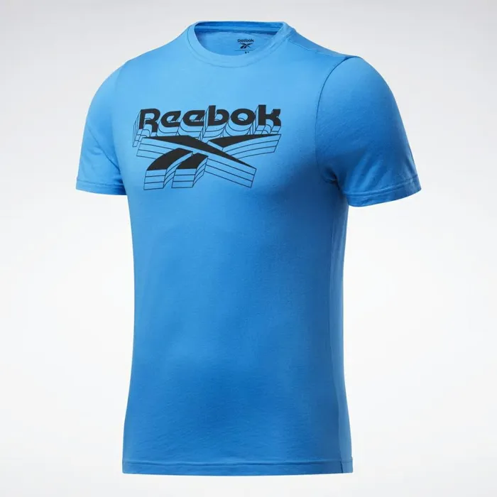 TShirts and Graphic Tees Mens Reebok Graphic Tee Horizon Blue