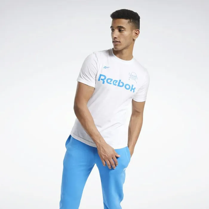 TShirts and Graphic Tees Mens Reebok Graphic Tee White