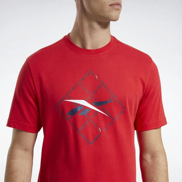 TShirts and Graphic Tees Mens Reebok Grid Tee Vector Red