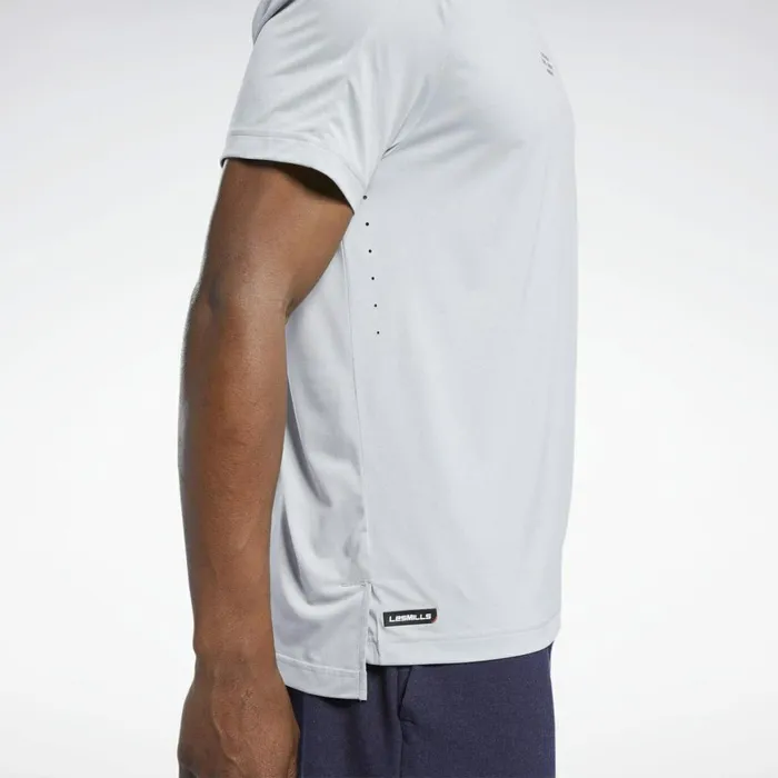TShirts and Graphic Tees Mens Reebok Les Mills Knit Short Sleeve TShirt Pure Grey 3