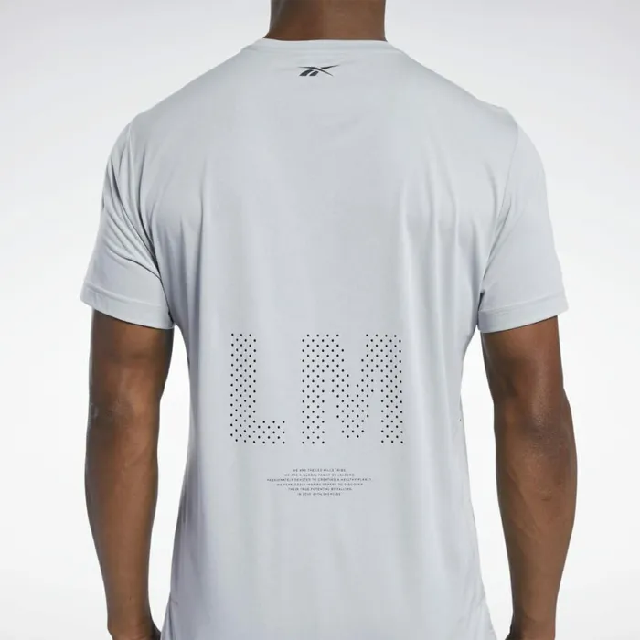 TShirts and Graphic Tees Mens Reebok Les Mills Knit Short Sleeve TShirt Pure Grey 3