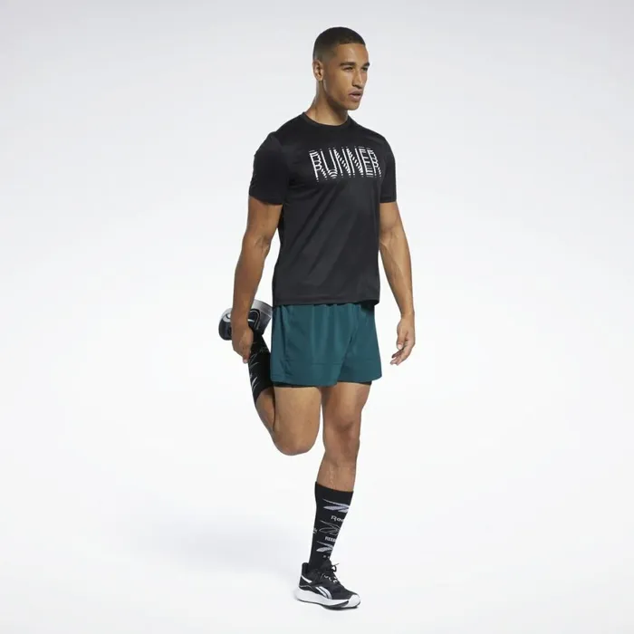 TShirts and Graphic Tees Mens Reebok Run Essentials Graphic TShirt Black