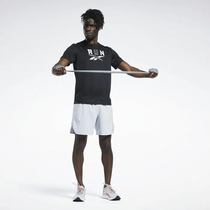 TShirts and Graphic Tees Mens Reebok Running Speedwick Graphic TShirt Black