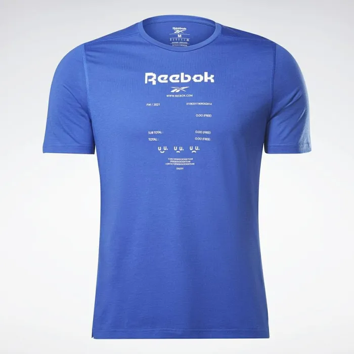 TShirts and Graphic Tees Mens Reebok Speedwick Graphic Move TShirt Bright Cobalt