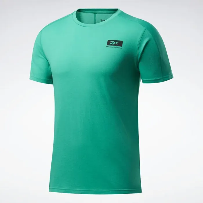 TShirts and Graphic Tees Mens Reebok Speedwick Graphic Move Tee Court Green