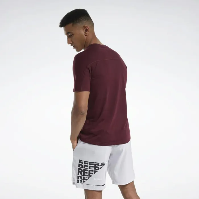 TShirts and Graphic Tees Mens Reebok Speedwick Graphic Move Tee Maroon