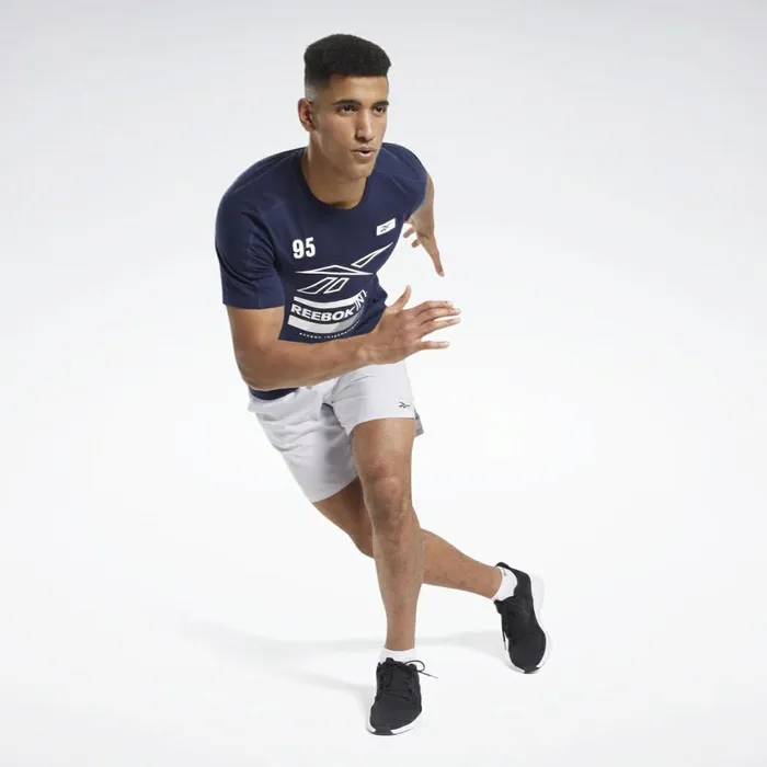 TShirts and Graphic Tees Mens Reebok Speedwick Graphic Move Tee Vector Navy