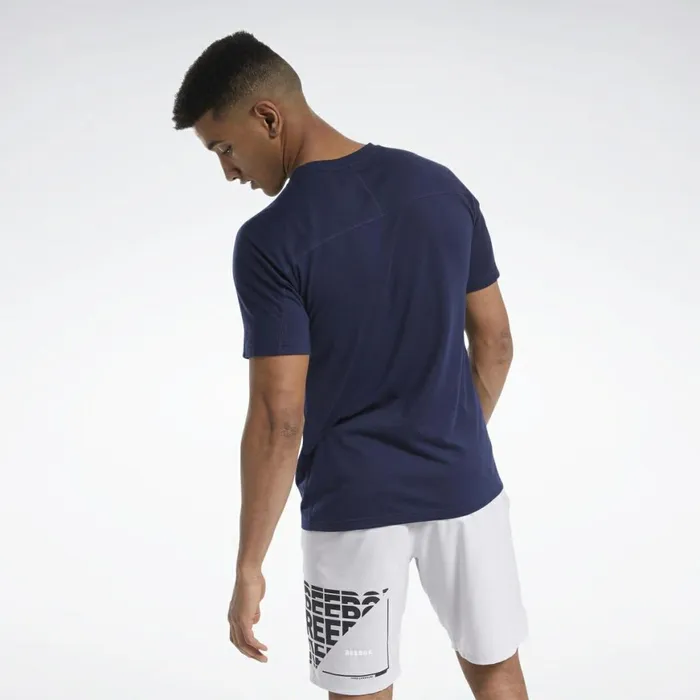 TShirts and Graphic Tees Mens Reebok Speedwick Graphic Move Tee Vector Navy