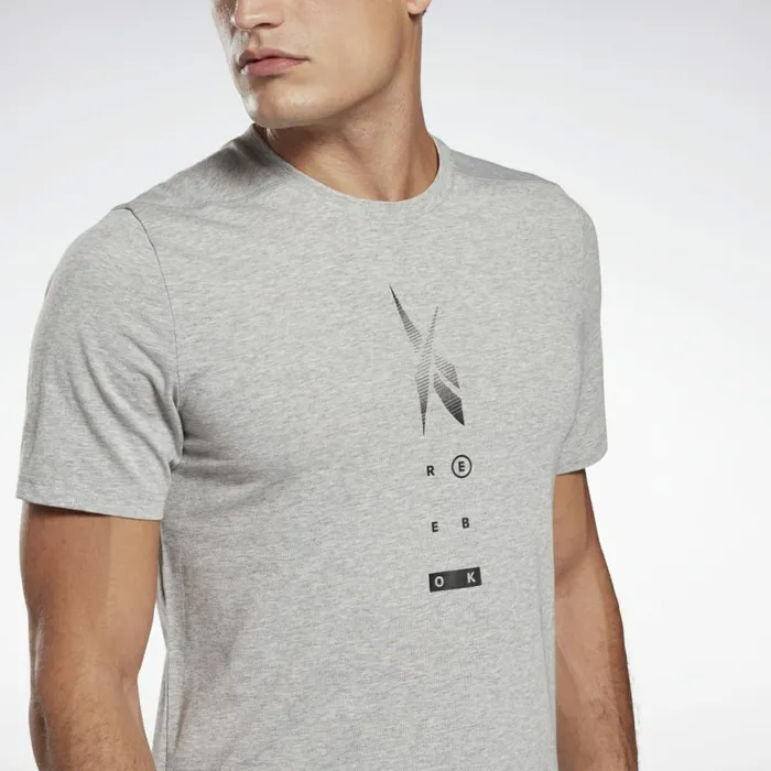 TShirts and Graphic Tees Mens Reebok Speedwick Move TShirt Medium Grey Heather