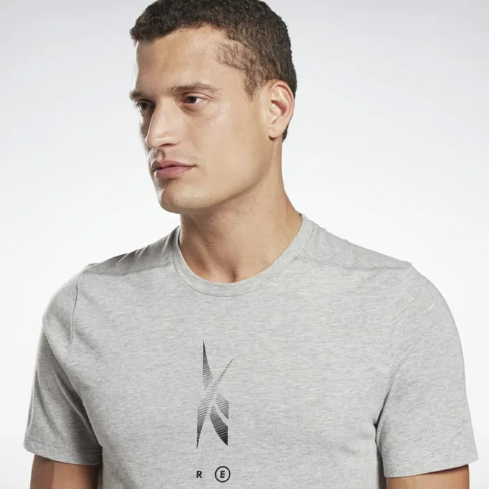 TShirts and Graphic Tees Mens Reebok Speedwick Move TShirt Medium Grey Heather