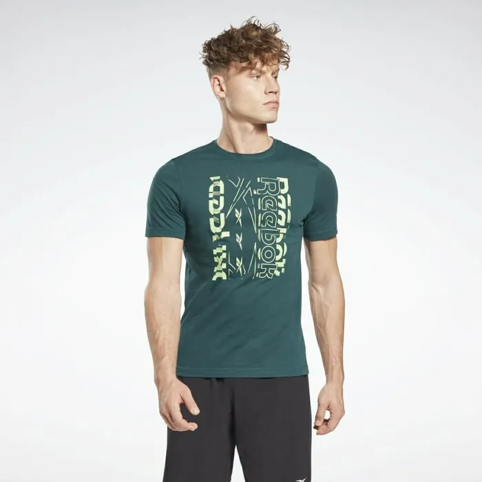 TShirts and Graphic Tees Mens Reebok Vector Graphic TShirt Forest Green