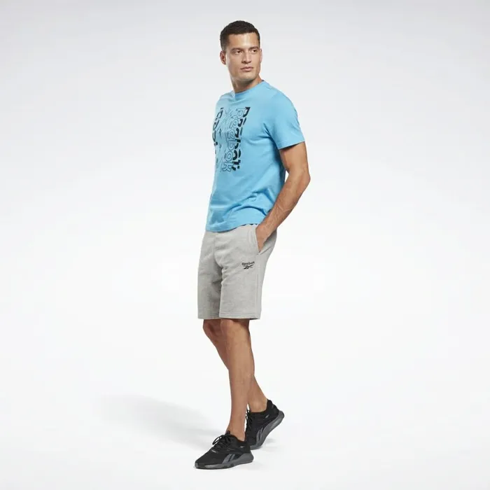 TShirts and Graphic Tees Mens Reebok Vector Graphic TShirt Radiant Aqua