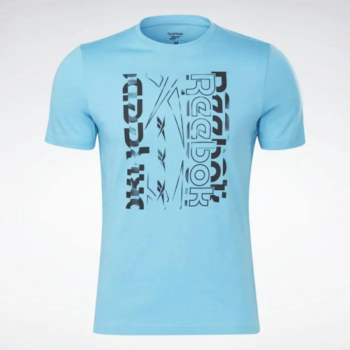 TShirts and Graphic Tees Mens Reebok Vector Graphic TShirt Radiant Aqua