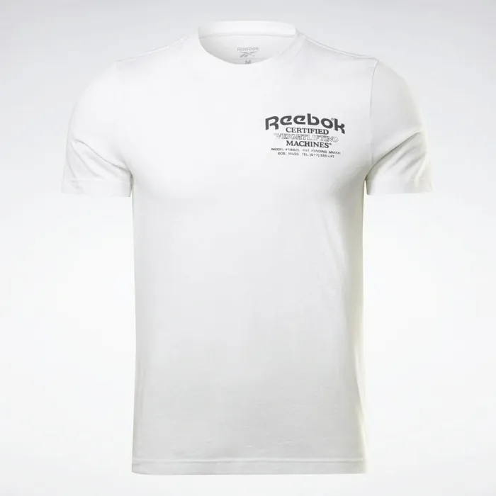 TShirts and Graphic Tees Mens Reebok Weightlifting Novelty Graphic TShirt White
