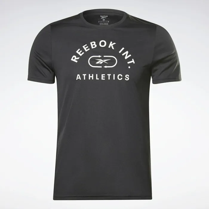 TShirts and Graphic Tees Mens Reebok Workout Ready Graphic TShirt Black White