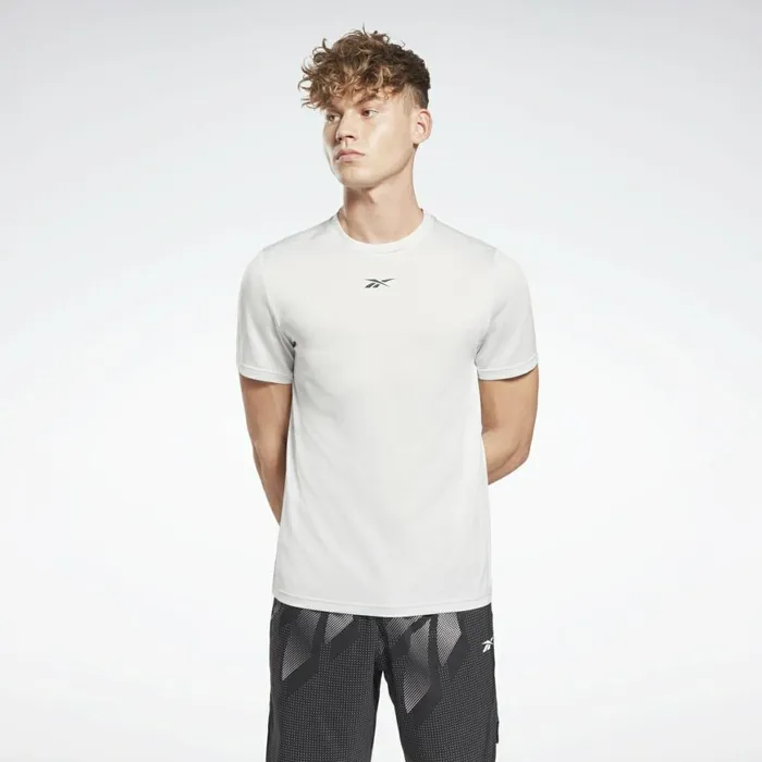 TShirts and Graphic Tees Mens Reebok Workout Ready Mlange TShirt Pure Grey 2