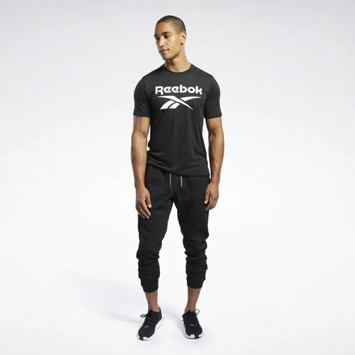 TShirts and Graphic Tees Mens Reebok Workout Ready Supremium Graphic Tee Black