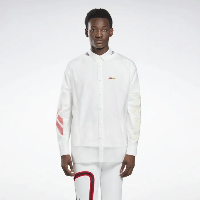 TShirts and Graphic Tees MensWomens Reebok By Pyer Moss Long Sleeve ButtonDown Shirt White TShirts and Graphic Tees MensWomens Reebok By Pyer Moss Long Sleeve ButtonDown Shirt White