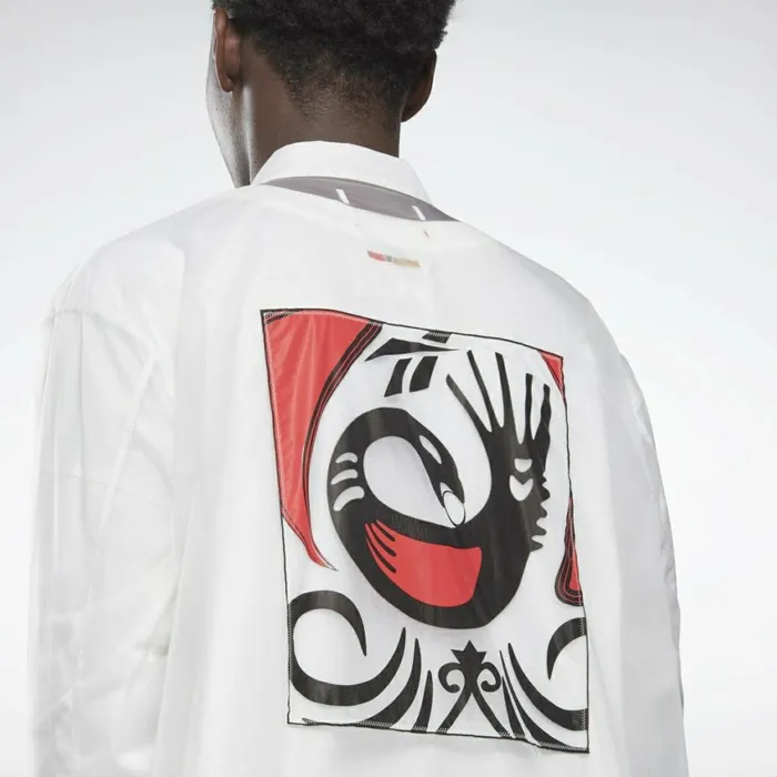 TShirts and Graphic Tees MensWomens Reebok By Pyer Moss Long Sleeve ButtonDown Shirt White